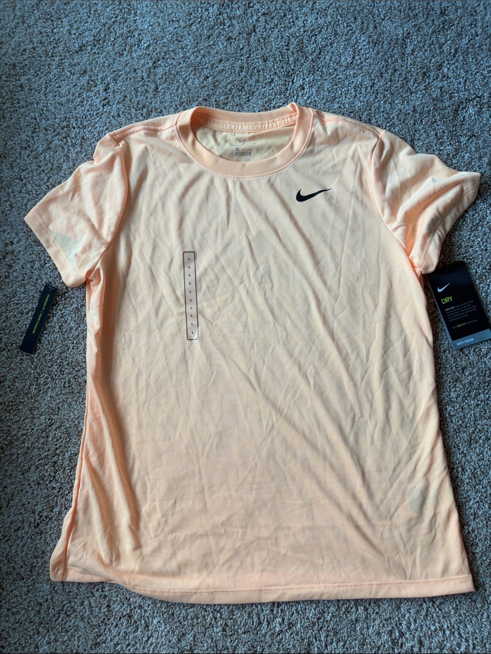 Nike Women's Short Sleeve Tee Peach/Black